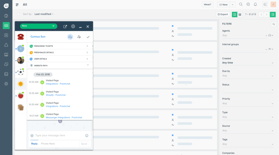 Screenshot of Freshdesk's website.