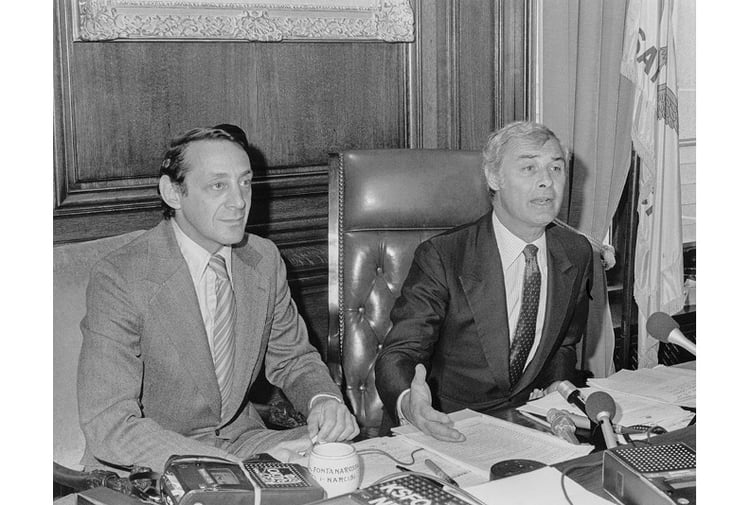 Harvey Milk and George Moscone 1978