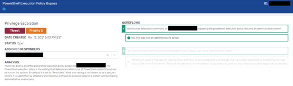 Privilege escalation detected by Blumira