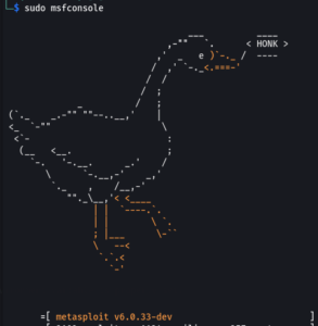 Sudo msfconsole