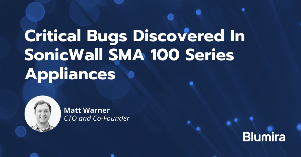 Critical Bugs Discovered In SonicWall SMA 100 Series Appliances