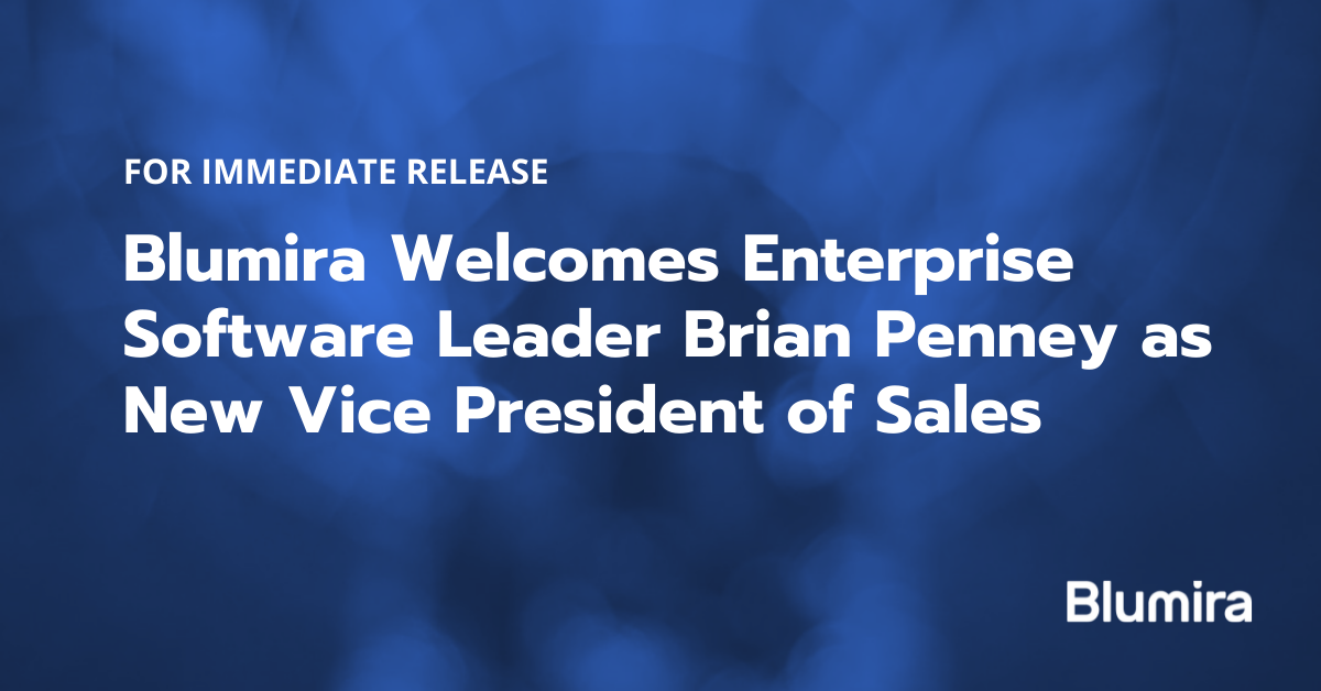 Blumira Welcomes Enterprise Software Leader Brian Penney as New Vice President of Sales