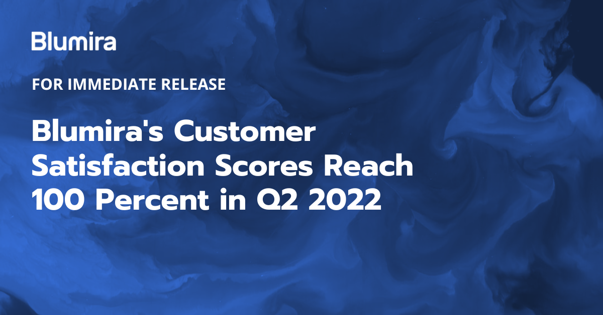 Blumira’s Customer Satisfaction Scores Maintain 100 Percent in Q2 2022
