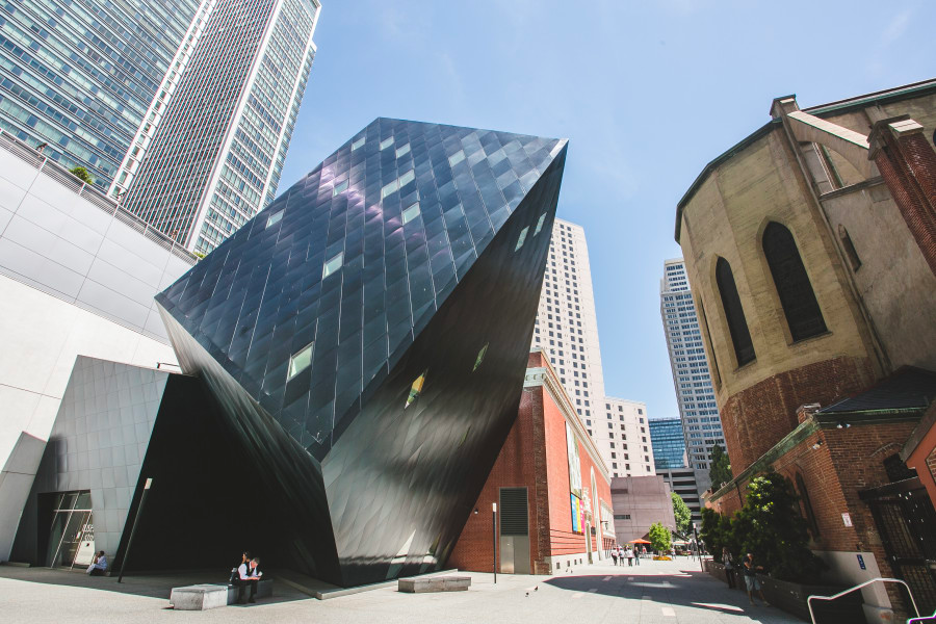 Exterior of the Contemporary Jewish Museum near Moscone Center in San Francisco