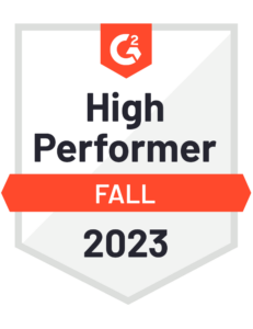 High Performer Badge from G2 Fall 2023
