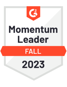 Momentum Leader badge from G2 Fall 2023